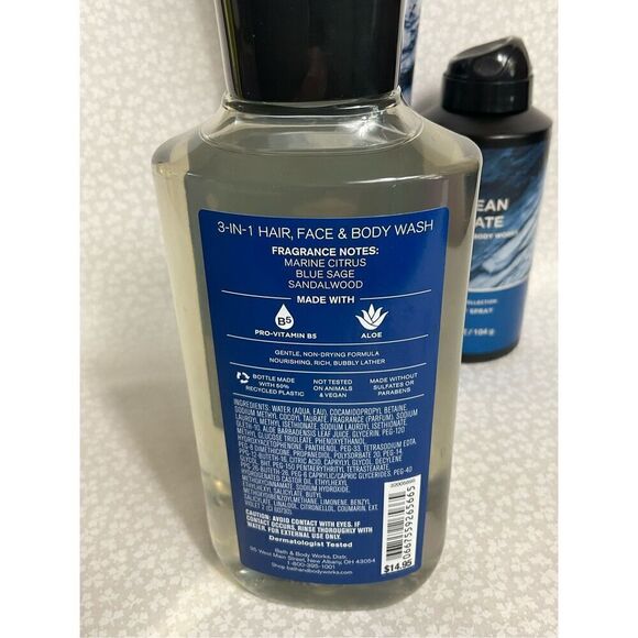 Bath and Body Works Men’s CLEAN SLATE 3 Piece Set - Picture 2 of 5